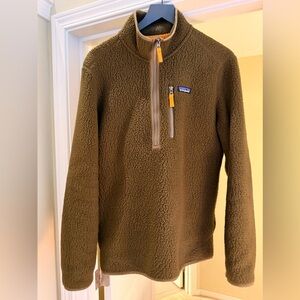 Patagonia Brown Fleece Zip-Up Sweater